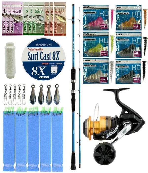 Yek Outdoor Hazır Tekne Oltası Seti Shimano Kamış Alivio Boat Quiver 1,80m 50-150g 2pc&Shimano Makina Socorro 6000 SW - Image 1