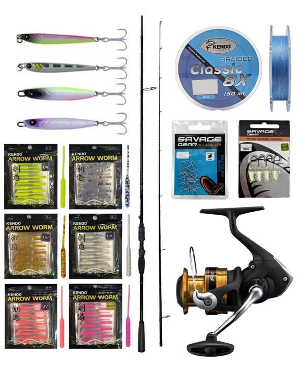 YekOutdoor LRF Seti Okuma Psycho Stick Game 198cm Ex-Fast 0.5-3.5gr 2 Parça Olta Kamışı&Shimano Makina FX 1000 FC - Image 1