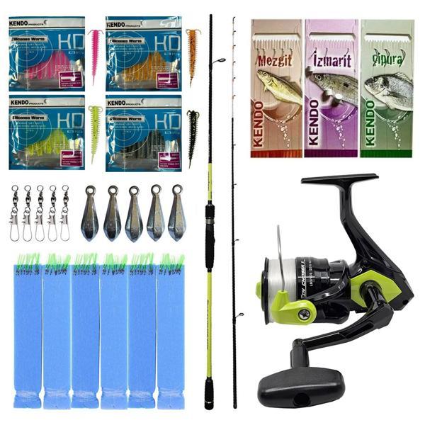 Yek Outdoor Hazır Tekne Oltası Seti Okuma Orata Squid Spin 180cm 100-200gr 2 Parça Tekne Kamışı&Okuma Fin Chaser X FNX-4 - Image 1