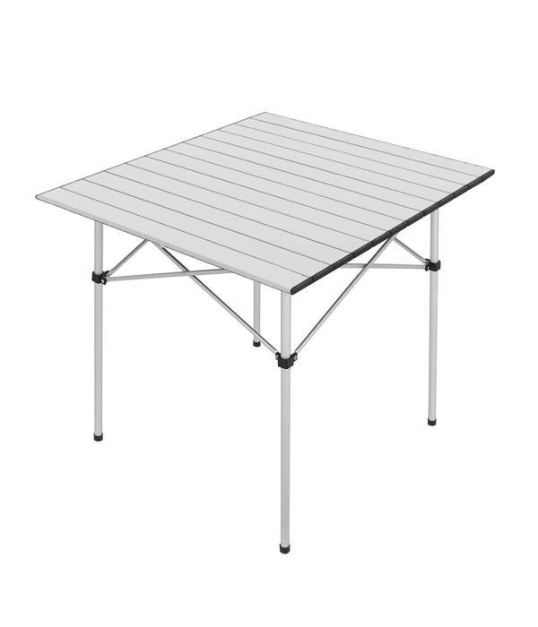 Yek Outdoor Portatif Alüminyum Katlanır Kare Kamp Masası 70x70x70 Gri - Image 1