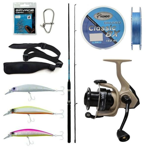 Yek Outdoor Spin Olta Seti Okuma G-Power Spin 8' 240cm 15-40 gr 2 Parça Spin Kamışı&Okuma Outrax OR-4000SGA 1+1BB Olta M - Image 1