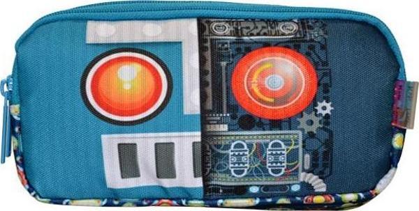 Kaukko Kids Love 3 Bölmeli Kalem Çantası Sweet Robot L8130 - Image 1