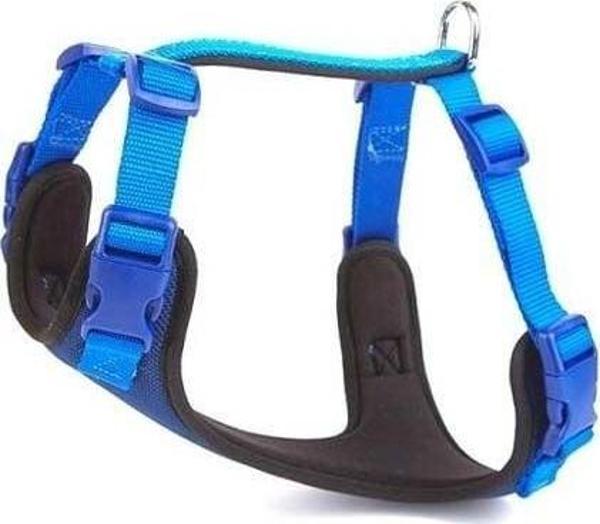 Doggie Havalı Dokuma Köpek Göğüs Tasması Large Mavi 2x55-65 Cm - Image 1