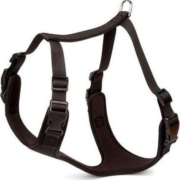 Doggie Havalı Dokuma Köpek Göğüs Tasması Large Siyah 2x55-65 Cm - Image 1