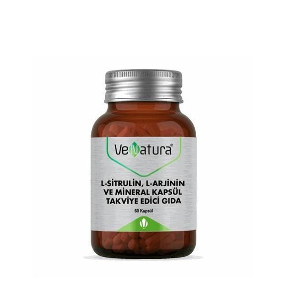 Venatura L-Sitrulin ,L-Arjinin Ve Mineral 60 Kapsül - Image 1