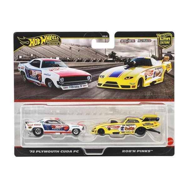 Hot Wheels Car Culture 2’li Set – ‘72 Plymouth Cuda FC & Rob’n Pinks Premium Diecast - Image 1