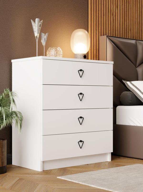 Kuzeylife Stella Şifonyer 4 Çekmeceli Bebek Genç Yatak Odası - Image 1