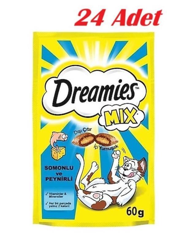 Dreamies Somonlu Ve Peynirli Kedi Ödülü 24 X 60gr - Image 1