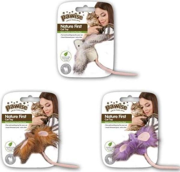 Pawise Catnipli Peluş Fare Kedi Oyuncağı 6 Cm - Image 1