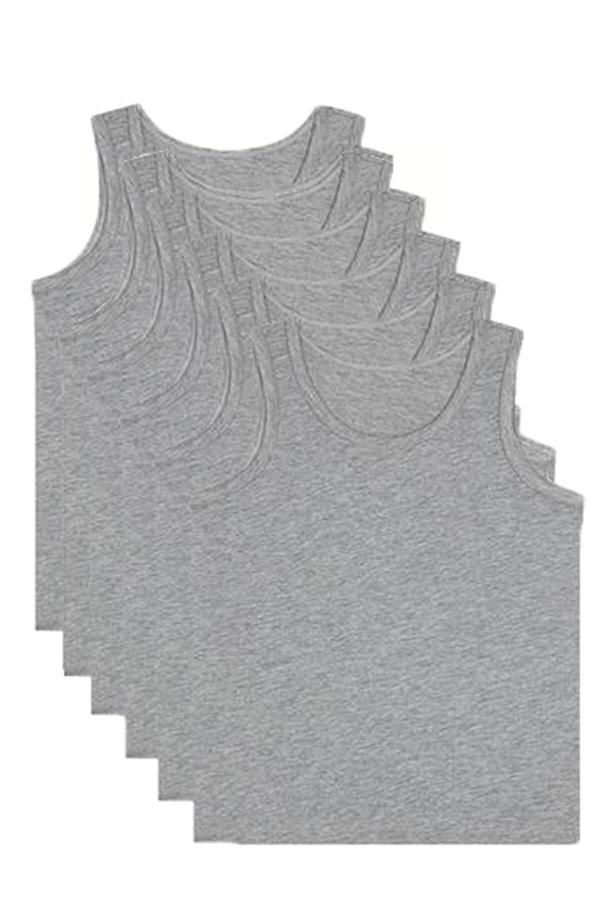 6'lı Erkek Çocuk Pamuklu Penye Atlet %100 Pamuklu - Image 1