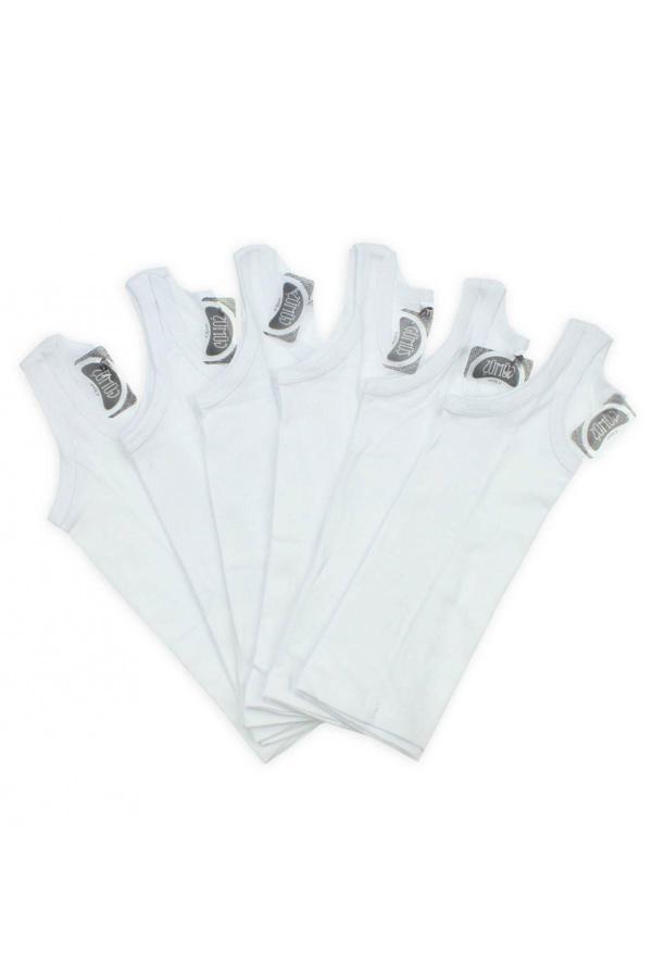 Gümüş İç Giyim Erkek Çocuk Penye Askılı Pamuklu Atlet 6 lı Paket - Image 1