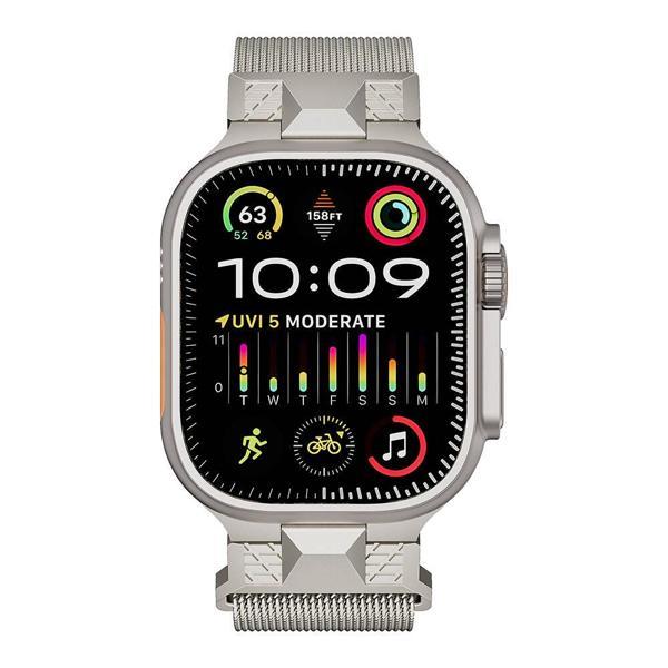Apple Watch Ultra 49mm Zore KRD-107 Metal Hasır Kordon - Image 1