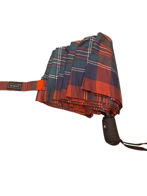 Rubenis 8 Tel Yarı Otomatik Ekose Desen Şemsiye - Image 1