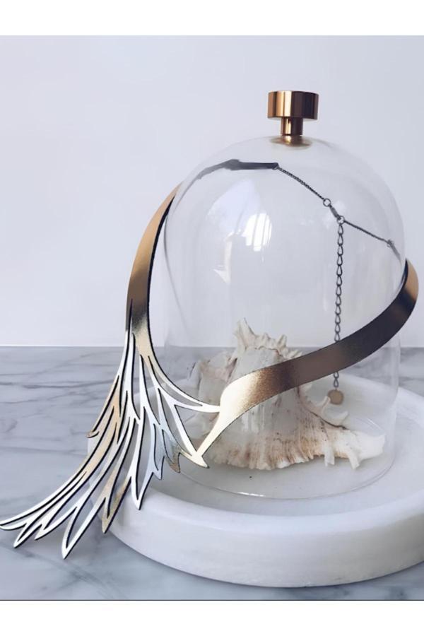 Sınırsız Market Deri Kolye - Gold - Image 1