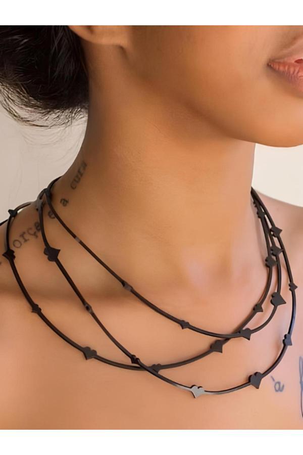 Sınırsız Market Deri Kolye - Siyah - Image 1