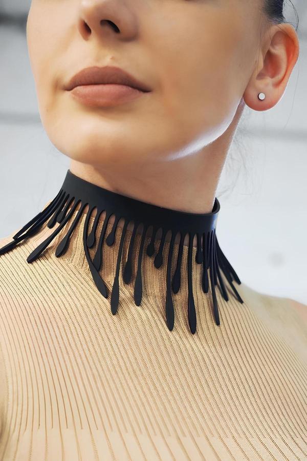 Sınırsız Market Deri Kolye - Siyah - Image 1