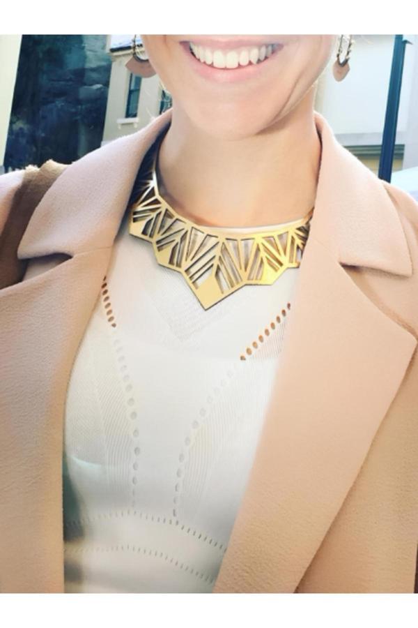 Sınırsız Market Deri Kolye - Gold - Image 1