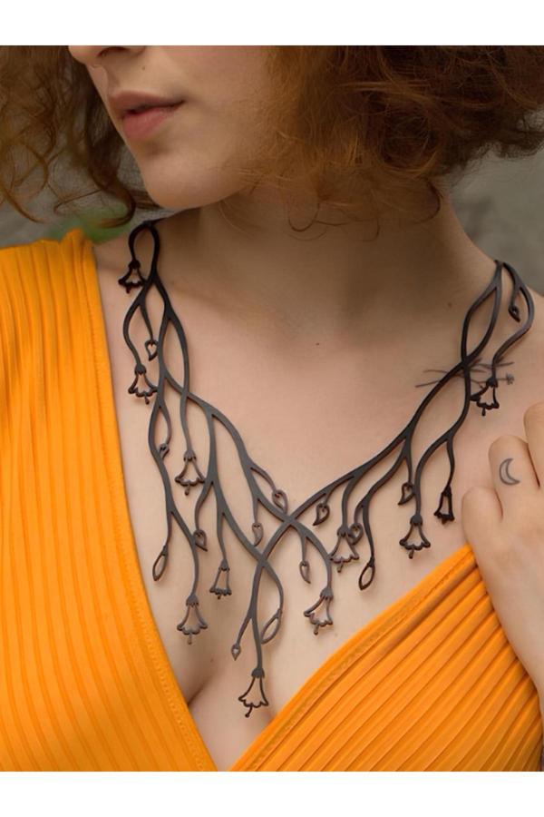 Sınırsız Market Deri Kolye - Siyah - Image 1