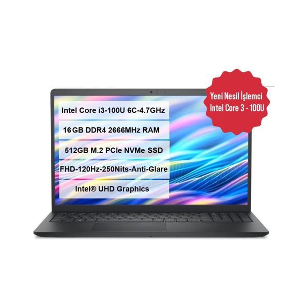 Dell 15 Core 3-100U 16GB 512GB SSD 15.6" Ubuntu DC15250-01 - Image 1