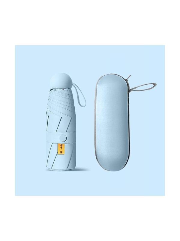 6 Telli Mini Cepboy Kapsullü Şemsiye -Açık Mavi - Image 1