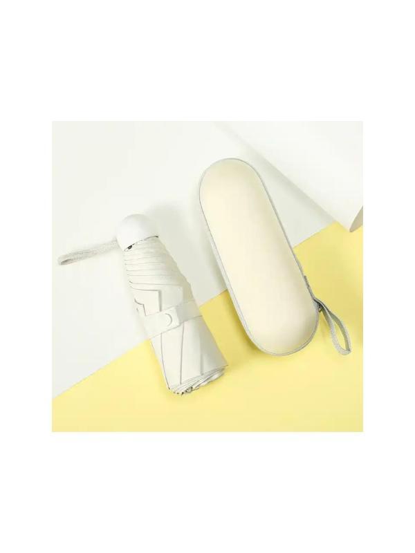 6 Telli Mini Cepboy Kapsullü Şemsiye -Bej - Image 1