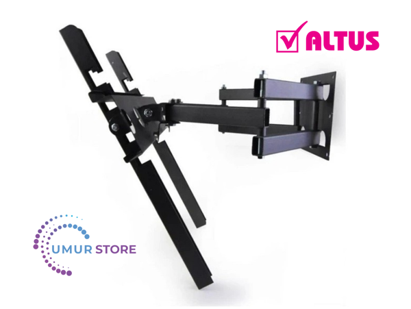 Altus AL43 FHD 6023 Full HD 43" 109 Ekran Uyumlu Lcd Led TV Çift Kollu Hareketli Duvar Askı Aparatı - Image 1