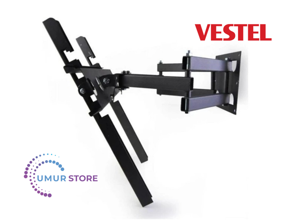 VESTEL Tv 55qa9701 55" 4k Smart Uyumlu Lcd Led TV Çift Kollu Hareketli Duvar Askı Aparatı - Image 1