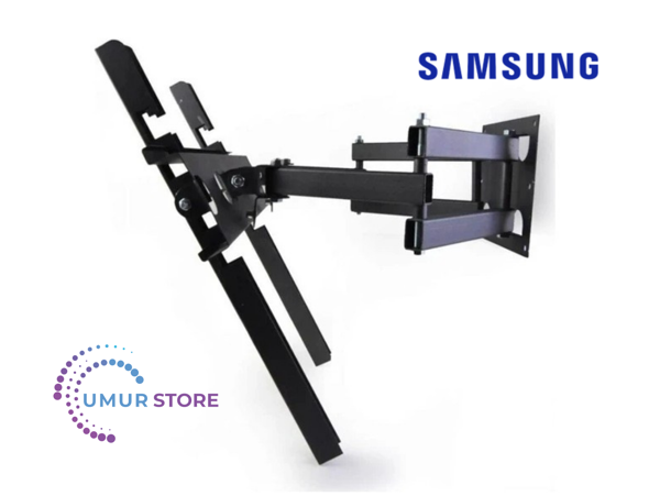 Samsung 50Q60D Uyumlu 4K Ultra 50" 127 Ekran Uyumlu Lcd Led TV Çift Kollu Hareketli Duvar Askı Apara - Image 1