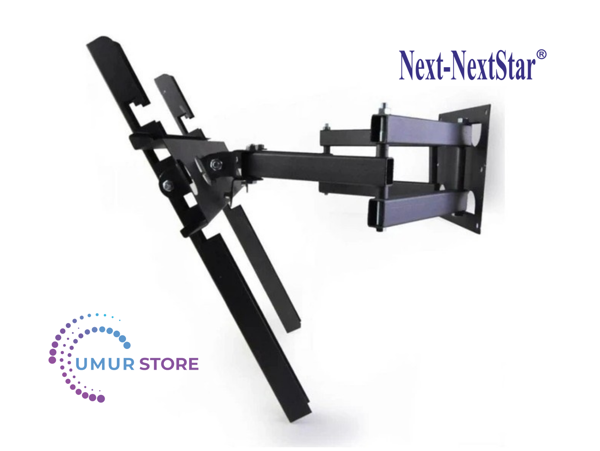 Next YE-32020GG4 32" 81 Ekran Uyumlu Lcd Led TV Çift Kollu Hareketli Duvar Askı Aparatı - Image 1