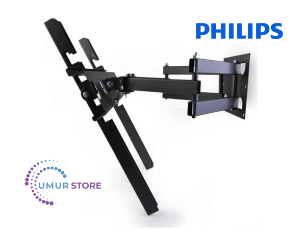 Philips 40pfs6009/62 40'' Full Hd Uyumlu Lcd Led TV Çift Kollu Hareketli Duvar Askı Aparatı - Image 1