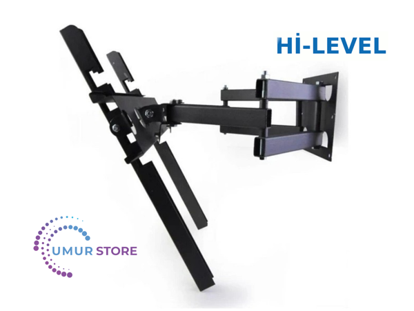 Hi-Level Hl50fmn40350" 126 Ekran Uyumlu Lcd Led TV Çift Kollu Hareketli Duvar Askı Aparatı - Image 1