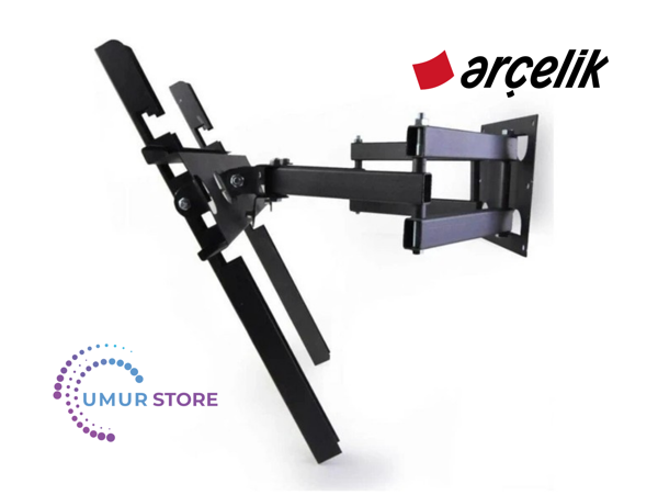 Arçelik 8 serisi A55 D 895 A / 55" 4K Smart Uyumlu Lcd Led TV Çift Kollu Hareketli Duvar Askı Aparat - Image 1