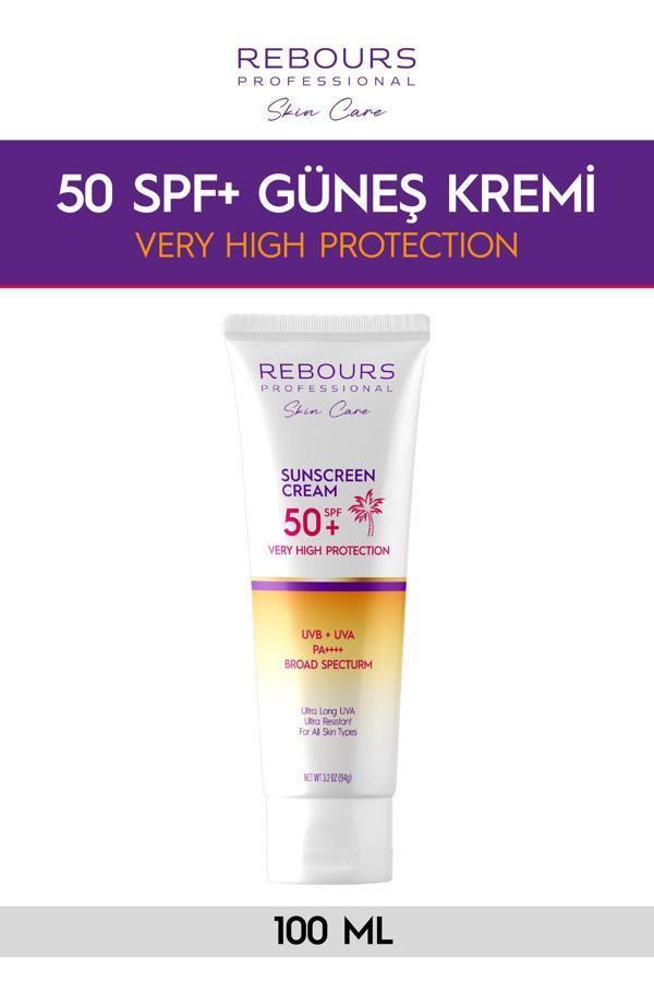 Rebours Professional Güneş Kremi Spf 50 Pa Yüksek Koruma Uva Uvb, Tüm Cilt Tipleri 94G - Image 1