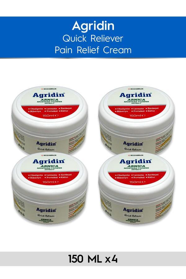 Agridin Ağrı Giderici Eklem Ve Kas Sağlığı Destek Kremi Arnica Montana Extract 4 Adet 150 Ml - Image 1