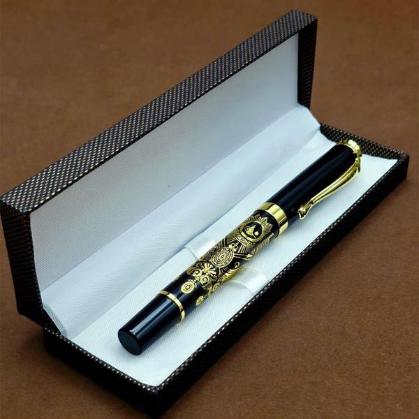 Kutulu Osmanlı Tuğralı Metal Kalem - Image 1