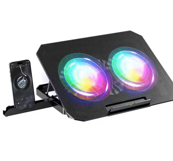 ZRn33 2 Fanlı Standlı Rgb Laptop Soğutucu - Image 1