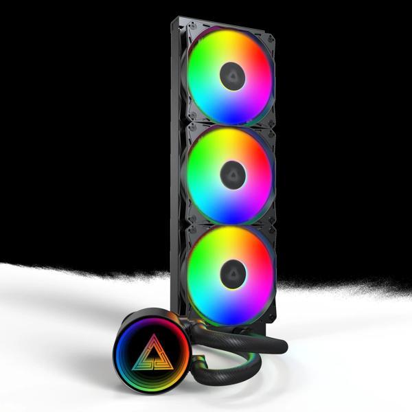 MONTECH Lightflow ARGB 360 Siyah – Ultra Sessiz AIO Sıvı CPU Soğutucu, 3100 RPM Pompa, Üçlü Sessiz F - Image 1