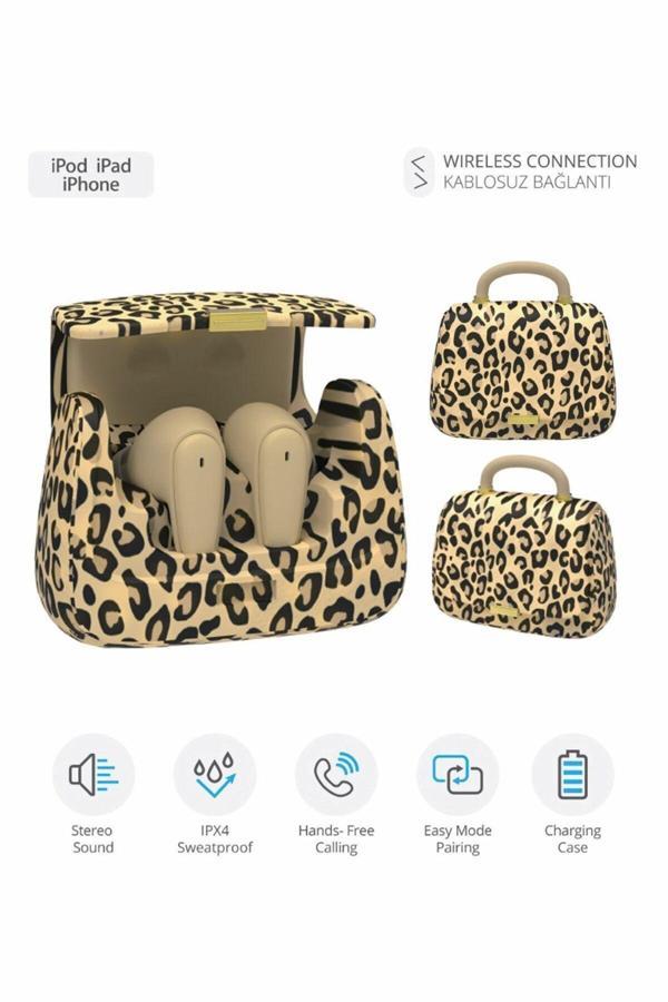 9980-C Çanta Tasarımlı TWS Kablosuz Bluetooth Kulak İçi Kulaklık / Bluetooth V5.4 / Type-C / Şarjlı - Image 1