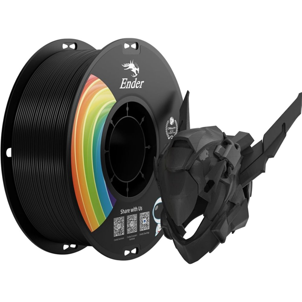 Creality Ender PLA+ Filament Siyah 1.75mm 1kg - Image 1