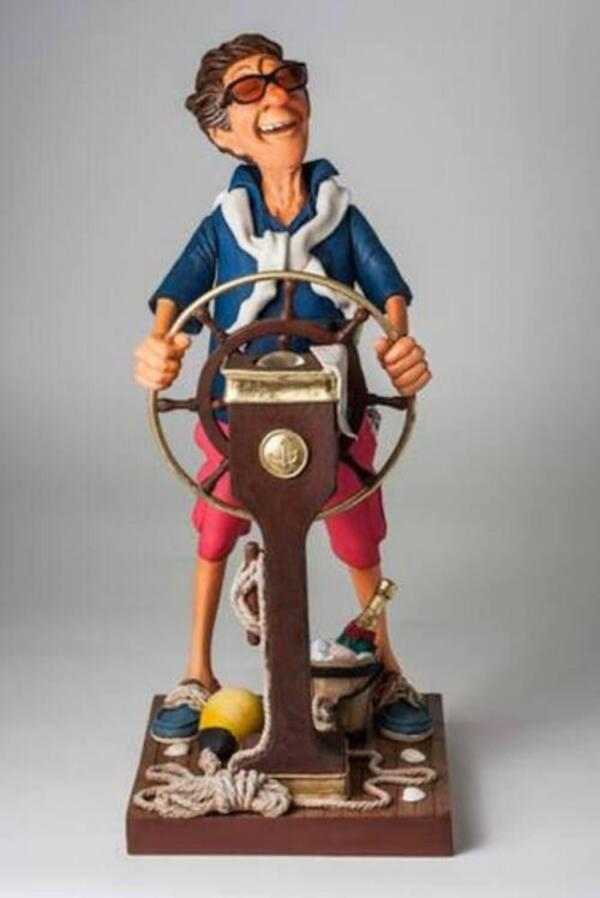 Forchino Biblolar - Sertifikalı Yat Kaptanı Biblo 25,5x19x44 cm Dekoratif Obje - Image 1