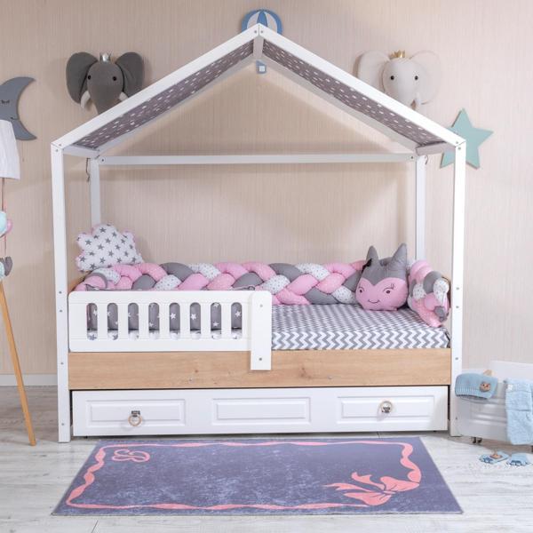 4LÜ ÖRGÜ KEDİLİ PEMBE MONTESSORİ ÖRGÜ KORUMA VE NEVRESİM TAKIMI - Image 1