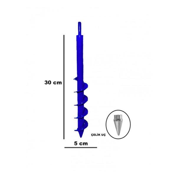 Akyol Matkap Toprak Burgu Ucu Fide Fidan Çiçek Dikme 30cm * 5cm - Image 1
