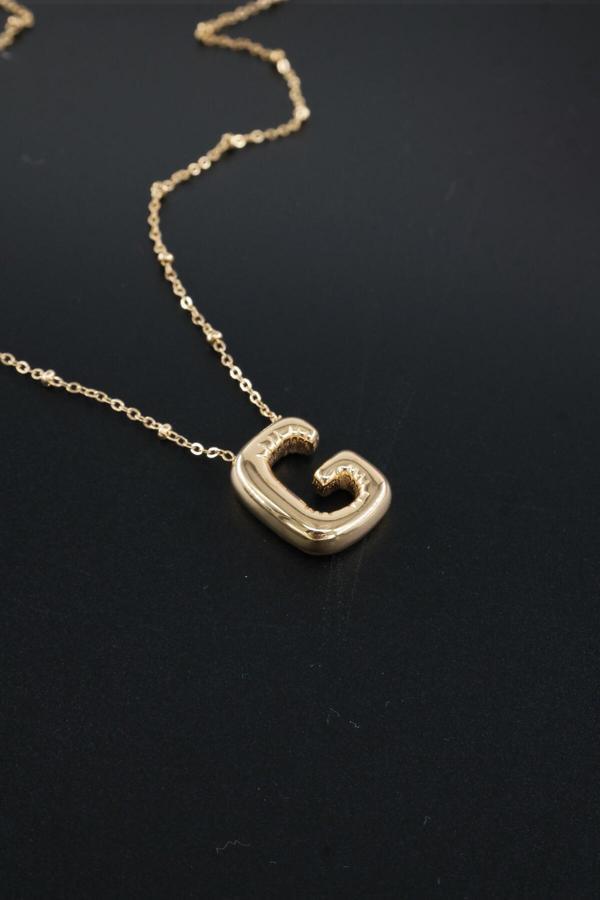 Rodos Ticaret Kadın 316 L Paslanmaz Çelik Balon Harf Kolye G - Image 1