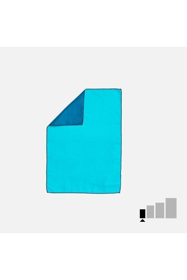 Decathlon Nabaiji Çift Taraflı Mikrofiber Havlu - S Boy - Mavi / Yeşil - 39 X 55 Cm - Image 1