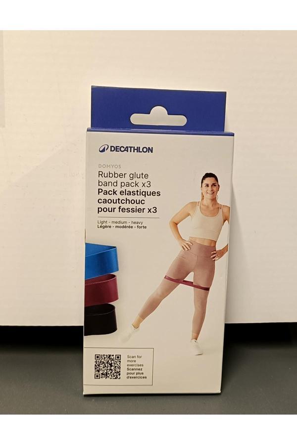 Decathlon Direnç Bandı Seti - 5-6-7 Kg - Gri/Bordo/Siyah - 3 Adet - Image 1