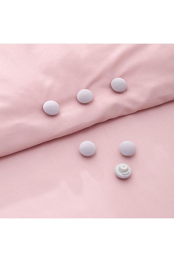 Yiwu Home Pratik 4'Lü Mantar Pembe Yorgan Sabitleyici Iğne Klips Çarşaf Yorgan Kılıfı Sabitleyici - Image 1