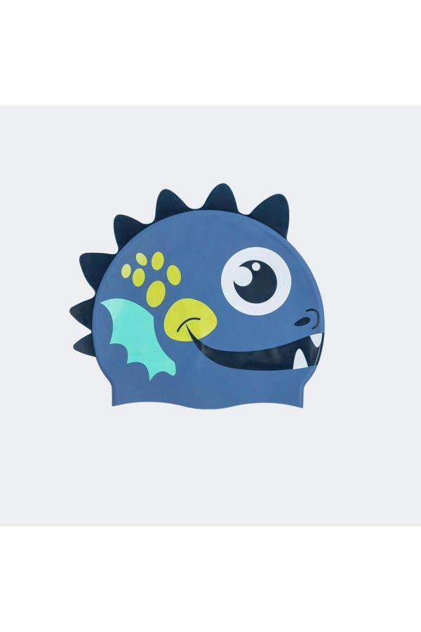 Decathlon Silikon Yüzücü Bonesi - Mavi/Sarı Ejderha Modeli Meridyendukkan Standart Beden Nabaiji - Image 1