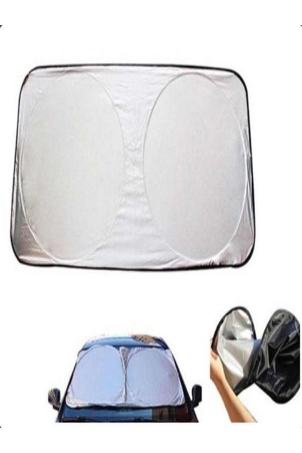 Rodos Ticaret Sunpoh Katlanabilir Araba Ön Cam Güneşliği, Araç Oto Güneş Koruyucu 142 X 71 Cm - Image 1