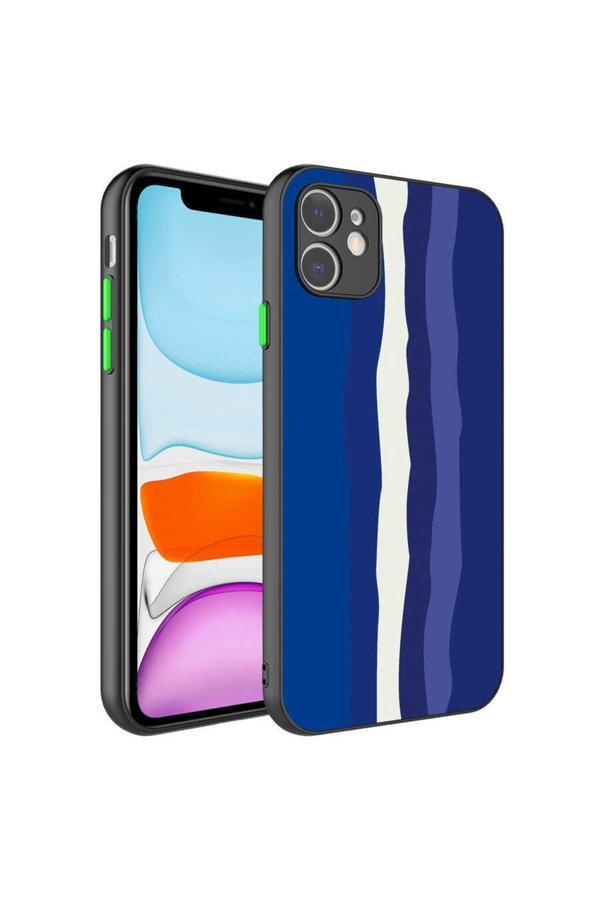 Zore İphone 11 Uyumlu Kamera Korumalı Renkli Temperli Mkc X-Cam Kılıf-No6 - Image 1