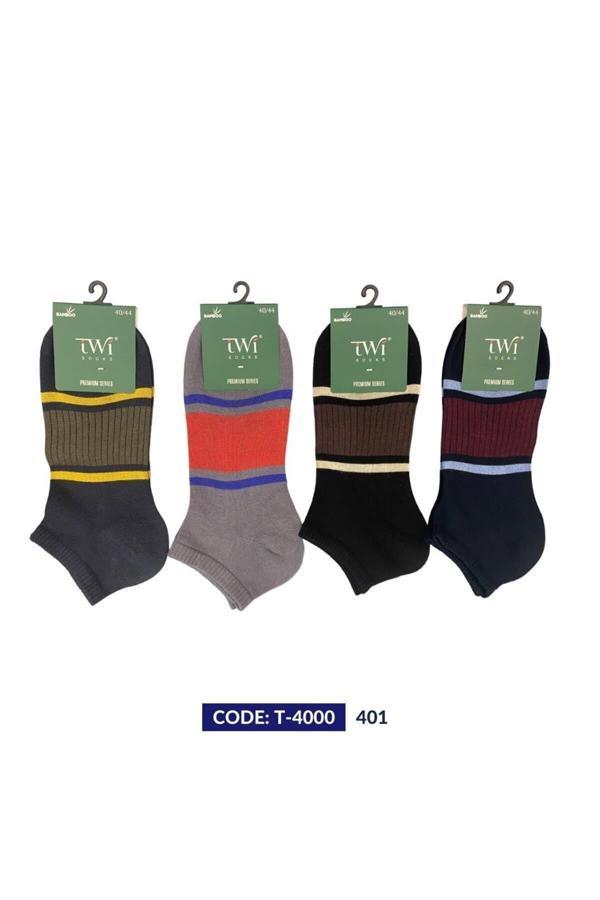 Twisocks Bambu Renkli Çemberli Patik Çorap 12'li - Image 1